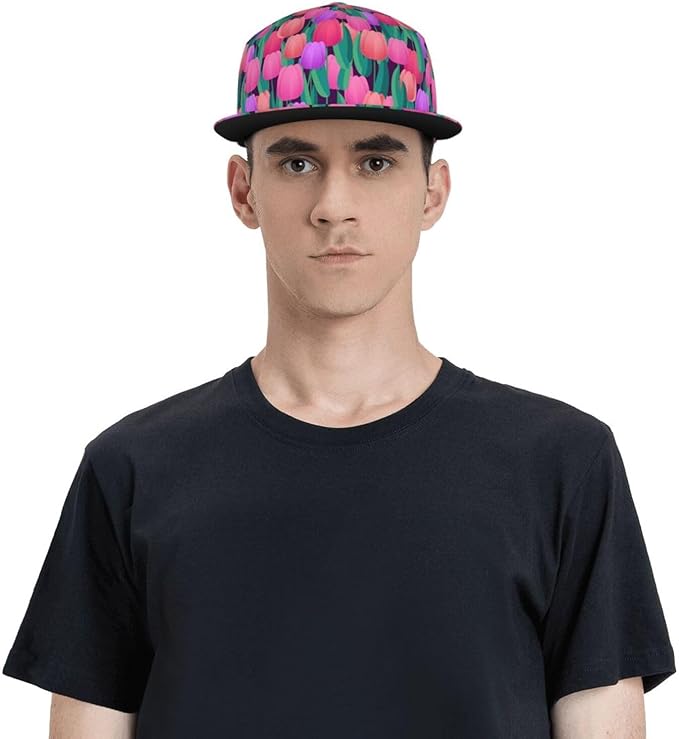 Tulip Flower Baseball Cap for Women Baseball Caps Flower Hat Tulip Baseball Hats Womens Cap for Outdoor