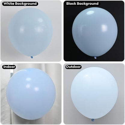 Togvu Pastel Blue Balloons Different Sizes, 123 Packs Blue Balloons, Pack of 18 12 10 5 Inch Baby Blue Balloons Garland Arch Kit for Birthday Baby Shower Gender Reveal Wedding Decoration