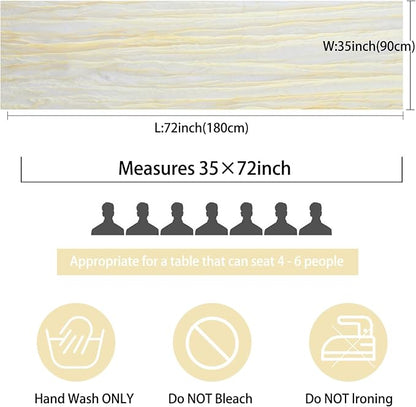 Fivenl 12 Pack Cheesecloth Table Runner 35x72 Inch Boho Gauze Table Runner Rustic Cheese Cloth Long Table Runner Romantic Table Runner for Wedding Bridal Shower Birthday Party Table Decor (Beige)