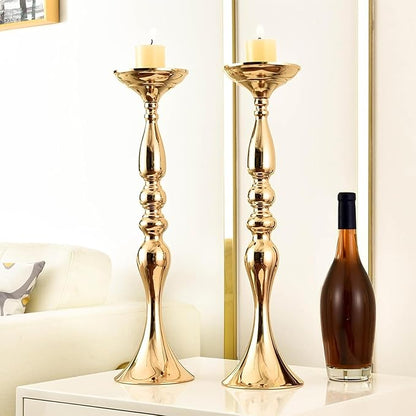 24 Pcs Metal Flower Arrangements Stand 20 Inch Tall Wedding Flower Vase Centerpieces Table Decoration Flower Stand for Party Wedding Reception Flower Arrangement Candle Holder (Gold)