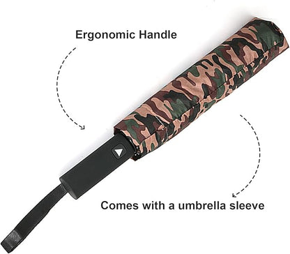 Nollia Windproof Automatic Travel Umbrella, Compact Portable with Reinforced Ribs for Sun & Rain