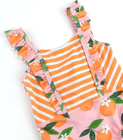 RuffleButts® Baby/Toddler Girls Ruffle Strap One Piece Swimsuit w/UPF 50+ Sun Protection