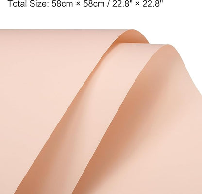 MECCANIXITY Pearlescent Film Flower Wrapping Paper 22.8x22.8 Inch Waterproof for DIY Crafts, Gift/Gift Box Packaging Cream Pink Pack of 20