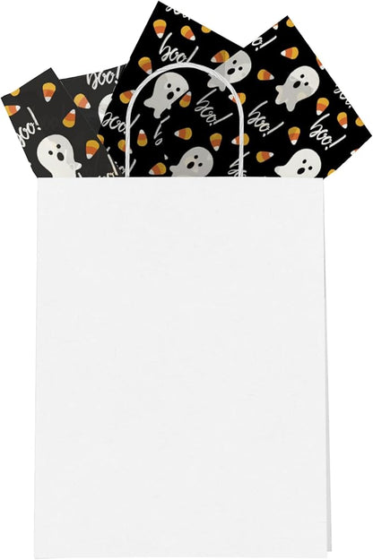 Halloween Ghosts Printed Tissue Paper for Gift Bags or Boxes and Wrapping - Bulk Fall Decorative Art Tissue Paper for Packaging and Gifting | 24 Sheets 20" x 30"