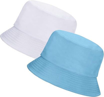 Rosoz 1 & 2 Pack Bucket Hat for Women Men Summer Travel Beach Sun Hat Outdoor Cap Unisex Bucket Hats