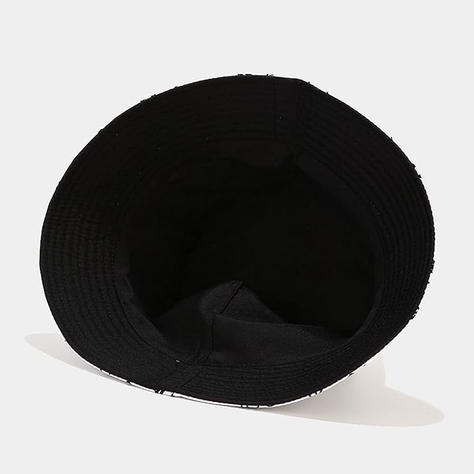 Mashiaoyi Unisex Print Double-Side-Wear Reversible Bucket Hat