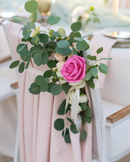 JOYLEX Artificial Flowers Realistic Roses, Real Looking Fake Roses with Stem for DIY Wedding Bouquets Centerpieces Bridal Shower Party Home Romantic Decorations (Hot Pink, Regular 3" - 200pcs)