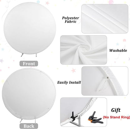 Renaiss 6x6ft Red Rose Round Backdrop Covers for Photoshoot Girls Women Portrait Crimson Flowers Flowerbed Photography Background Wedding Bridal Baby Shower Birthday Party Decor Photo Booth Prop