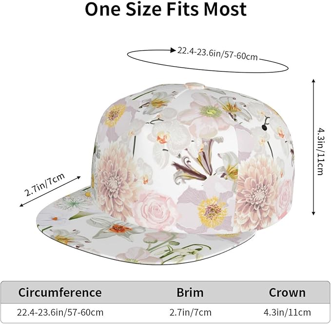 Tulip Flower Baseball Cap for Women Baseball Caps Flower Hat Tulip Baseball Hats Womens Cap for Outdoor