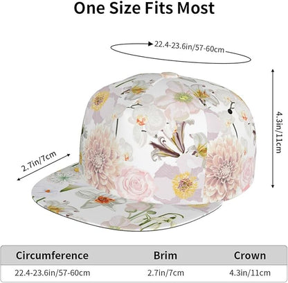 Tulip Flower Baseball Cap for Women Baseball Caps Flower Hat Tulip Baseball Hats Womens Cap for Outdoor