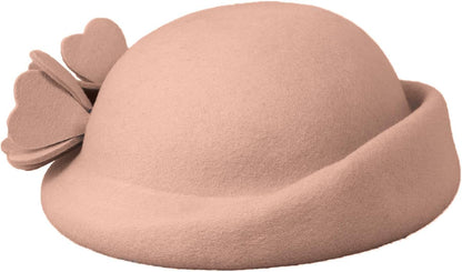 Women Wool Felt Ribbon French Fashion Vintage Millinery Beret Hats Top Cap Ladies Party Wedding Fedoras Chapeau
