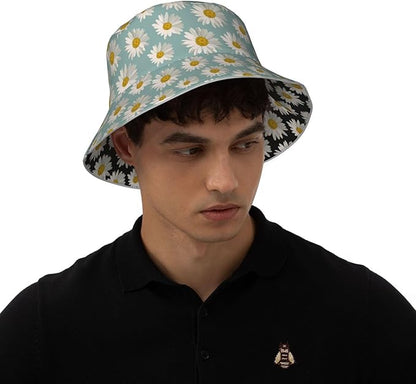 Hat Reversible Fisherman Hats Double Sided Wearing for Women Men Boys Girls
