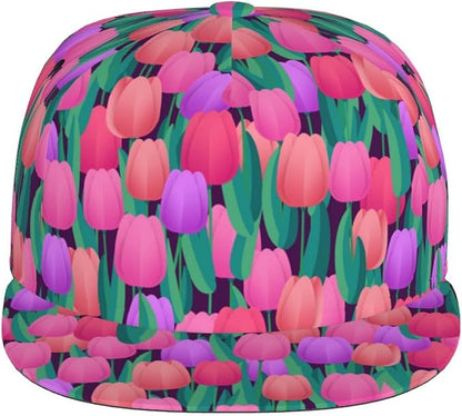 Tulip Flower Baseball Cap for Women Baseball Caps Flower Hat Tulip Baseball Hats Womens Cap for Outdoor