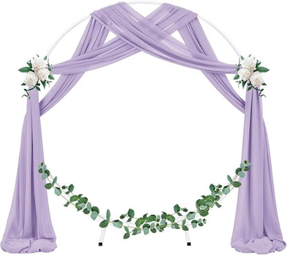 Socomi Wedding Arch Draping Fabric 1 Panel 29" x 19Ft Lavender Purple Sheer Chiffon Curtain Drapes 6 Yards for Wedding Ceremony Birthday Party Decoration
