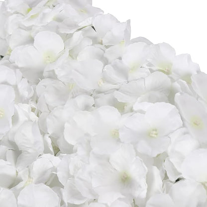 CNCEST 10Pcs Flower Panels,15.7"x 23.6" Artificial Flower Wall Panel, White Flower Backdrop Wall for Home Party Wedding Christmas Festival Photo Backdrop Decor (15.7"x 23.6"-10pcs)