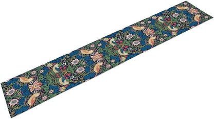 William Morris Floral Table Runner, Vintage Flowers Botanical Printed Table Runner for Home Kitchen Dining Table Decoration,13x36 Inch