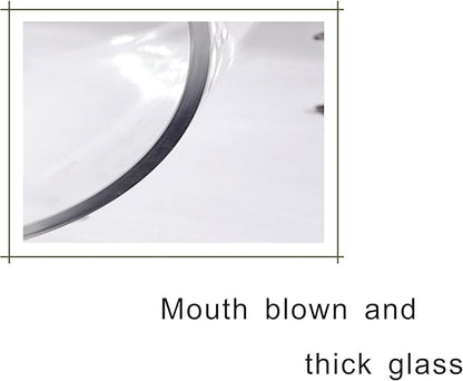 6" Wide 8" High Large Hand Blown Sturdy Clear Cylinder Glass Vase, Centerpiece Flower Vase for Rose, Tulip, Boquets, Hurricane Candle Holder (2, 6"x8")