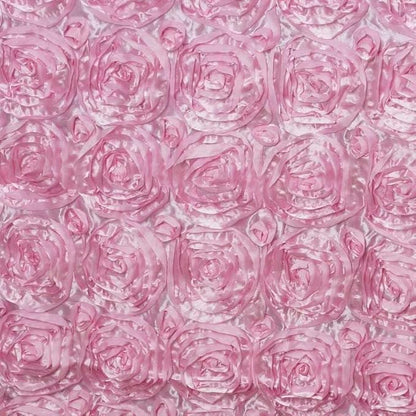 Efavormart Wonderland Rosette Premium Table Runners for Weddings Party Banquets Decor Fit Rectangle and Round Table - Pink