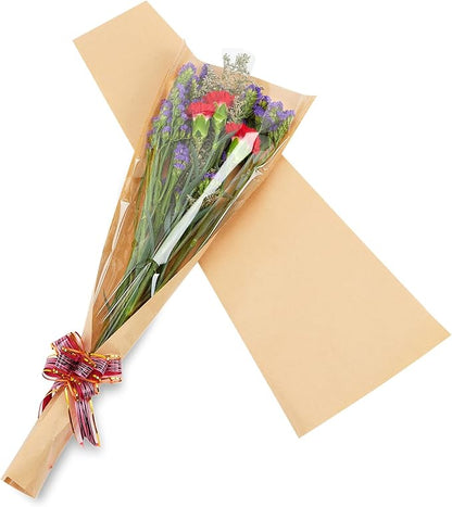 Flower Bouquet Sleeve Flower Wrapping Plastic Paper Floral Arrangement Supplies Wrap Bags 50pcs XL-Original