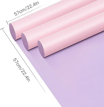 WRAPAHOLIC 20 Sheets Flower Wrapping Paper - 22.4 x 22.4 inch Lilac Purple Color Water-Resistant Floral Bouquet Wrapping Paper, Florist Supplies Packaging for Wedding Birthday Gift DIY