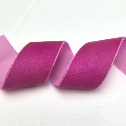 Chenkou Craft Hot Pink 25 Yards/roll 1 1/2" Velvet Ribbon Total 30 Colors Assorted Lots Bulk (Fuschia, 1 1/2"(40mm))