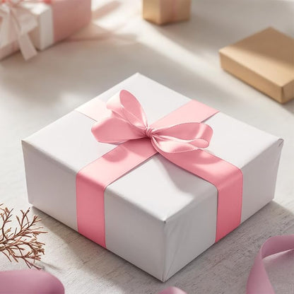 Pink Ribbon 1-1/2 Inch Pink Satin Fabric Ribbon 50 Yards for Flower Bouquet Gift Wrapping Birthday Wedding Christmas Party Decoration