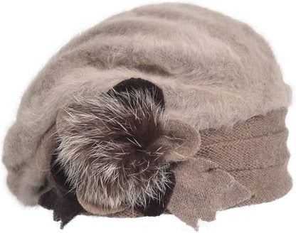 VECRY Women's 100% Wool Bucket Hat Felt Cloche Beret Dress Winter Beanie Hats