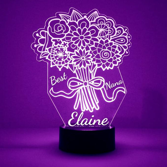Custom Love & Heart LED Sign Night Light Lamp with Remote, Light Up Display with Personalized Name or Image, Customized and Made in The USA, Clear Acrylic Home Decor Design with 16 Colors, 4 Modes