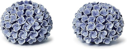 Two's Company Hydrangea Flower Bud Vases and Taper Candle Holders, 5.5-Inch, Set of 2