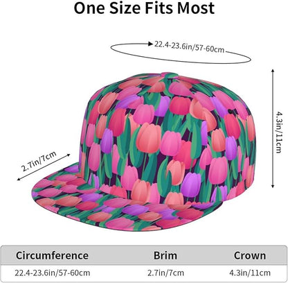 Tulip Flower Baseball Cap for Women Baseball Caps Flower Hat Tulip Baseball Hats Womens Cap for Outdoor