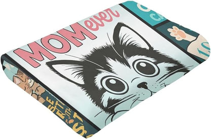 Cat Blanket Cute Cat Throw Blanket Kitten Soft Cozy Fleece Fuzzy Stuffed Plush Flannel Gifts for Girls Women Boys Kids Adults 40''x50''