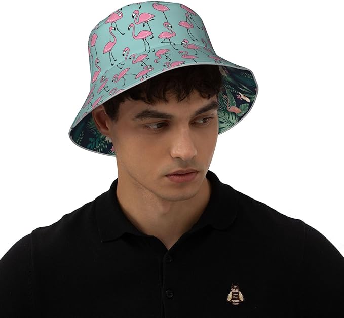Hat Reversible Fisherman Hats Double Sided Wearing for Women Men Boys Girls