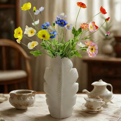 Artificial Poppy Flowers,8 Pcs Fake Silk Flowers for Home Decor,Wedding,Party Decoration, and Table Centerpiece Arrangement,Bendable Stems （Mixed Colors）