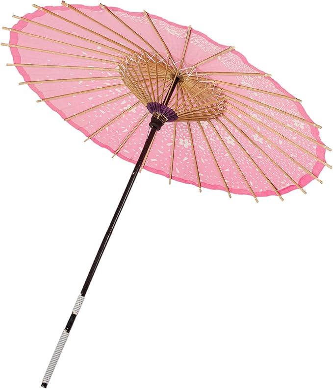 THY COLLECTIBLES Classic Chinese Art Asian Style 33" Paper Parasol Umbrella with Long Handle and Floral Print for Wedding Parties, Photography, Costumes, Cosplay, Decoration And Other Events