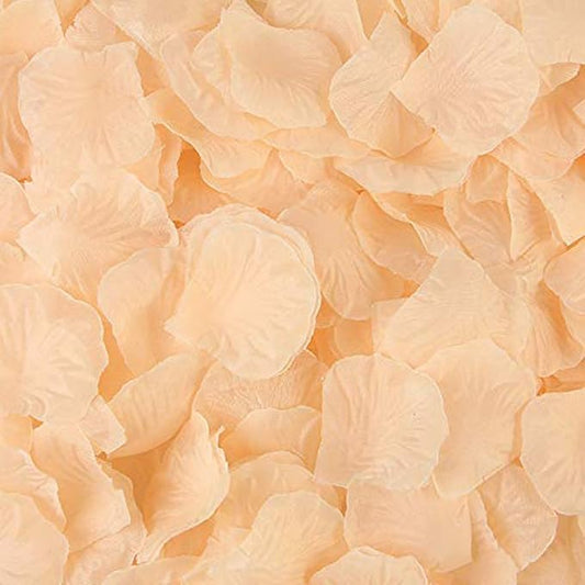 LZXD 1000 Pieces Champagne Artificial Silk Rose Petals Flower Decoration Wedding Party Color Champagne