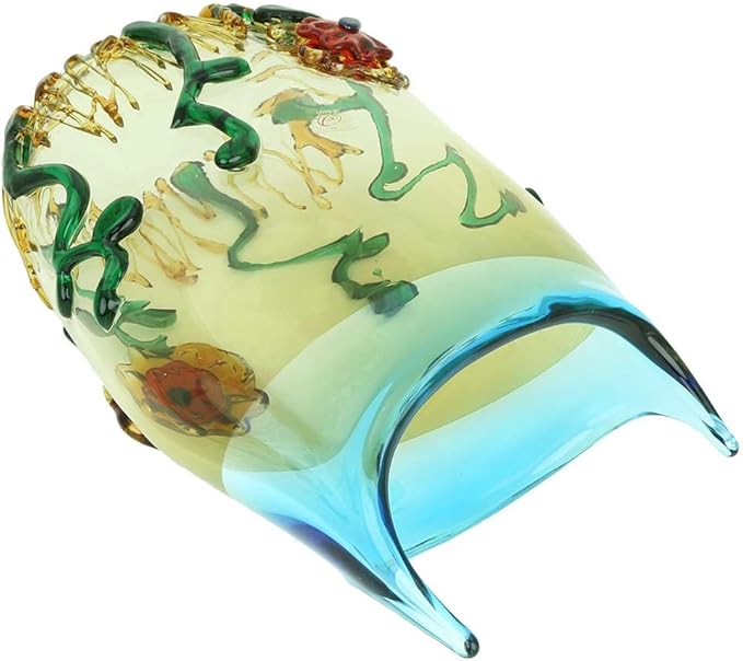 Glass Of Venice Murano Glass Abstract Flower Vase