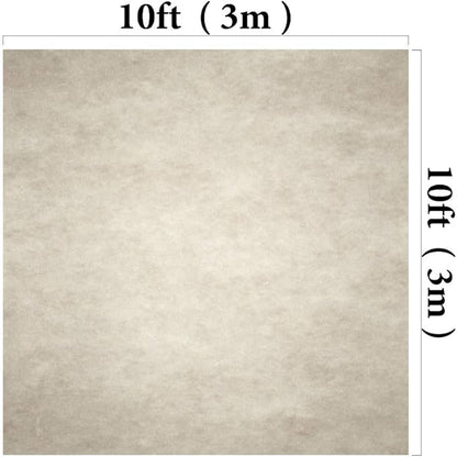 10ft(W) x10ft(H) Ivory Portrait Photography Backdrop Microfiber Absract Photo Studio Background for Photographers Head Shots Old Master Photo Props