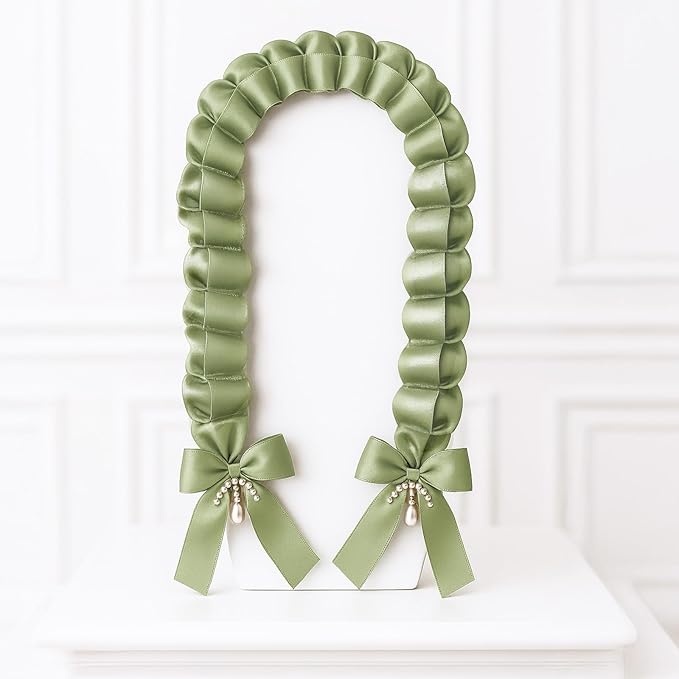 KINGLAKE Sage Green Satin Ribbon – 1 1/2'' x 100 Yards Polyester Sage Ribbon for Gift Wrapping, Light Green Ribbons for Crafts, Wedding Invitations, Baby Shower Decor, Floral Bouquets, Wreath Bows