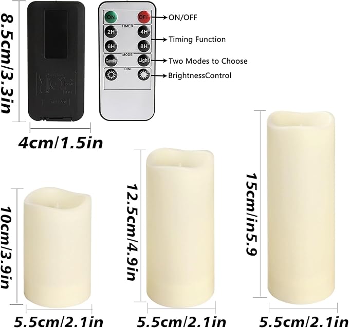 48-Pack LED Flameless Candles with Remote Control - Perfect for Home, Parties, and Special Occasions - Create a Magical Ambiance Effortlessly(Three Sizes)