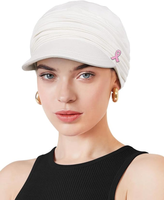 Chemo Headwear Viscose Newsboy Cap for Women Fall and Winter Hats