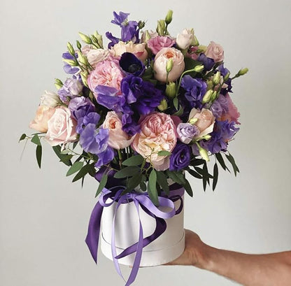 UNIKPACKAGING Premium Quality Round Flower Box, Gift Boxes for Luxury Flower and Gift Arrangements, Set of 3 pcs (White)