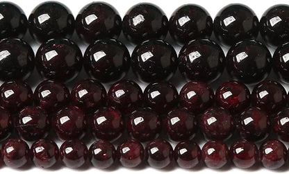 10MM 36PCS Natural Garnet Gemstone Loose Beads for Jewelry Making DIY Bracelet Crystal 1 Strand