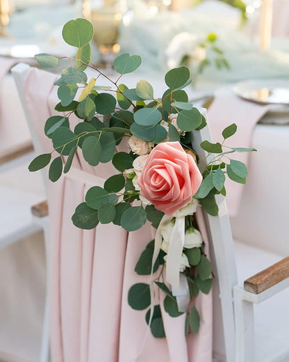 JOYLEX Artificial Flowers Realistic Roses, 50pcs Real Looking Fake Roses with Stem for DIY Wedding Bouquets Centerpieces Bridal Shower Party Home Romantic Decorations (Regular 3" - 50pcs, Pink)