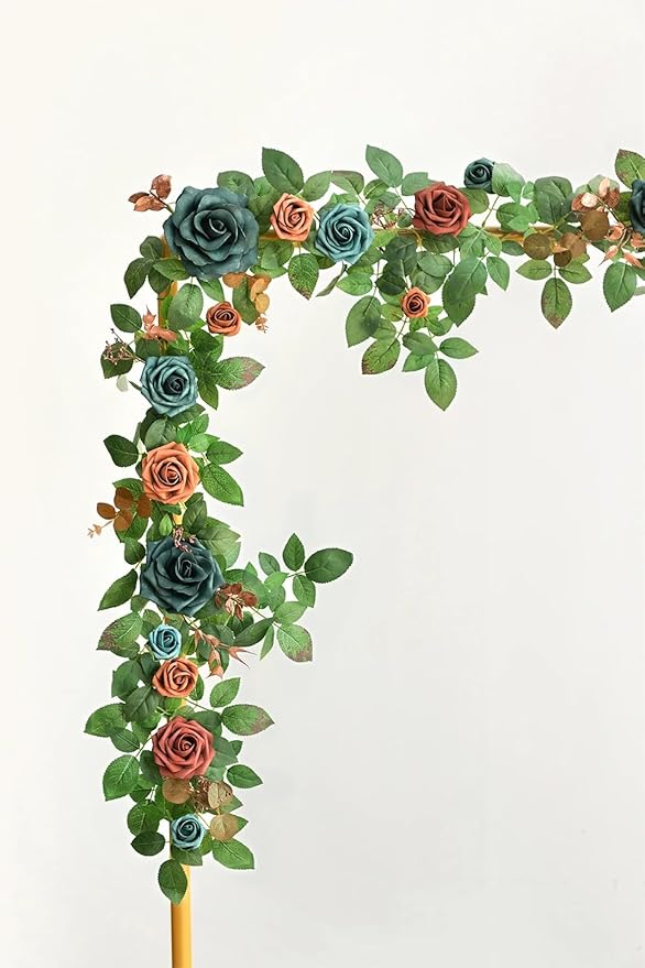 Ling's moment Artificial Flowers 25Pcs Turquoise Roses Decor w/Stems,3" Real Touch DIY Foam Floral for Wedding Bouquet/Centerpieces, Outdoors Party Backdrop, Room/Table, and Garden/Pot Decorations