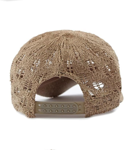 FASHIXD Knit Mesh Baseball Cap for Women - Breathable Summer Trucker Hat