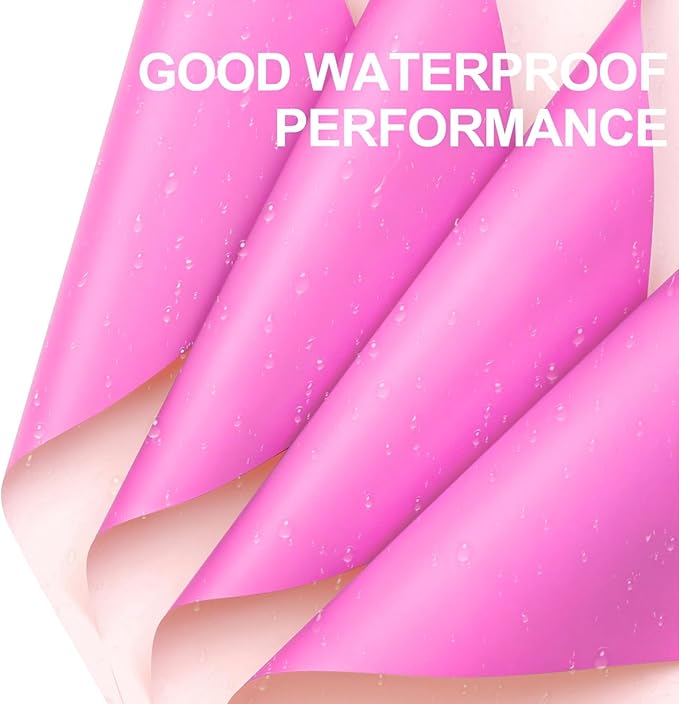 WRAPAHOLIC 20 Sheets Flower Wrapping Paper - 22.4 x 22.4 inch Barbie Pink Color Water-Resistant Floral Bouquet Wrapping Paper, Florist Supplies Packaging for Wedding Birthday Gift DIY