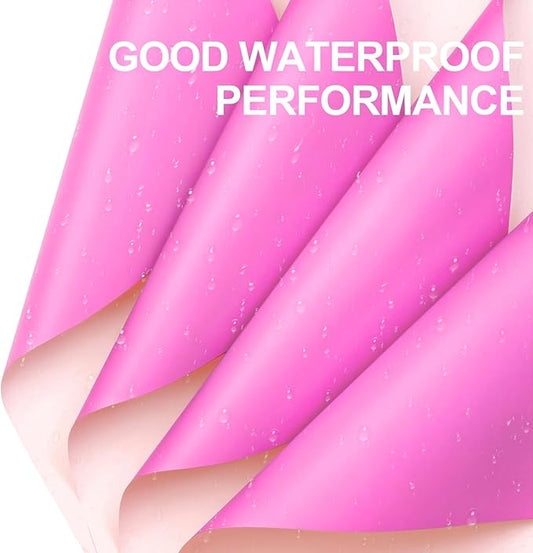 WRAPAHOLIC 20 Sheets Flower Wrapping Paper - 22.4 x 22.4 inch Barbie Pink Color Water-Resistant Floral Bouquet Wrapping Paper, Florist Supplies Packaging for Wedding Birthday Gift DIY