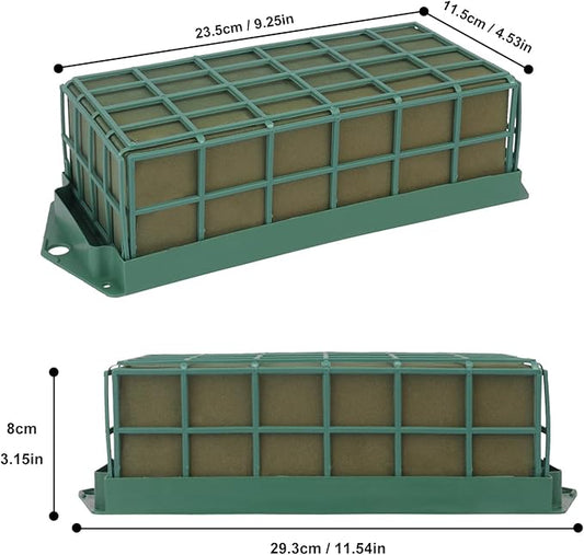 6 Pack Floral Foam Cage, Premium Floral Cage Foam Box for Fresh and Artificial Flowers – Perfect for Wedding, Home and Garden Decorations(11.8 x 4.7 x 3.15 inch)