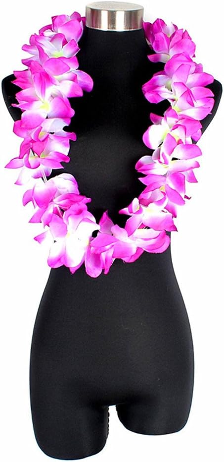 ALIMITOPIA Hawaiian Hula Leis Dance Wreath Garland Artificial Flowers Fabric Neck Loop for Luau Party Costumes (Purple;4pcs)