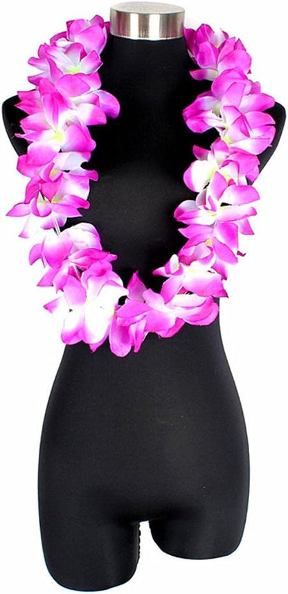 ALIMITOPIA Hawaiian Hula Leis Dance Wreath Garland Artificial Flowers Fabric Neck Loop for Luau Party Costumes (Purple;4pcs)